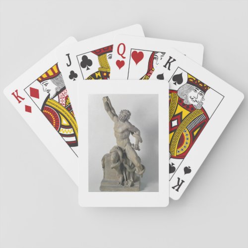 Laocoon group without the sons 17th century marb poker cards