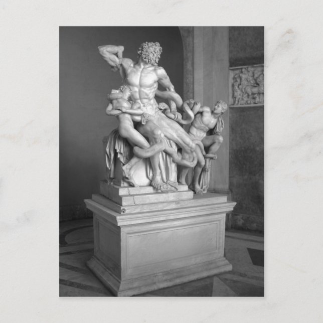 Laocoon Sculpture in the Vatican Museum, Rome. Pic Postcard (Front)