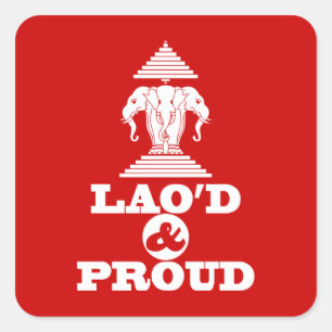 LAO'D & PROUD SQUARE STICKER