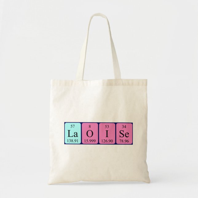 Laoise periodic table name tote bag (Front)