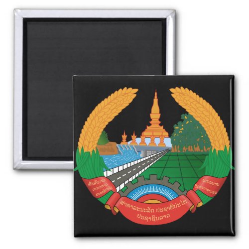 laos emblem magnet