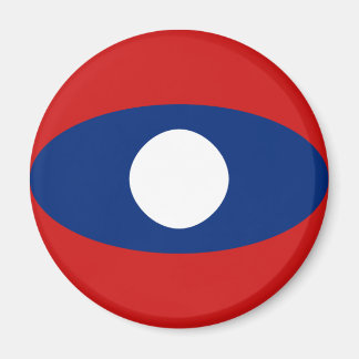 Laos Fisheye Flag Magnet