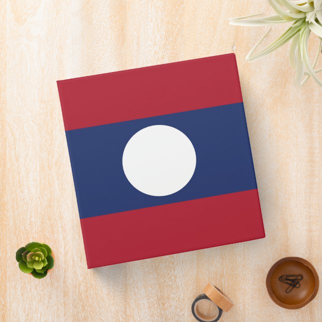 Laos flag 3 ring binder (In Situ)