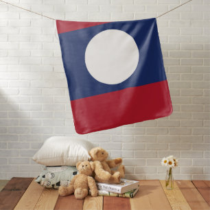 Laos flag baby blanket