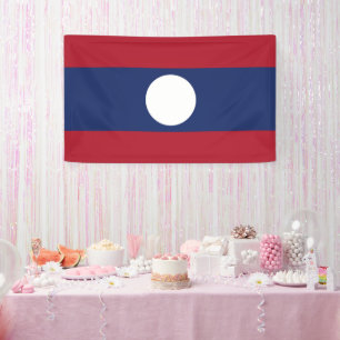 Laos flag banner