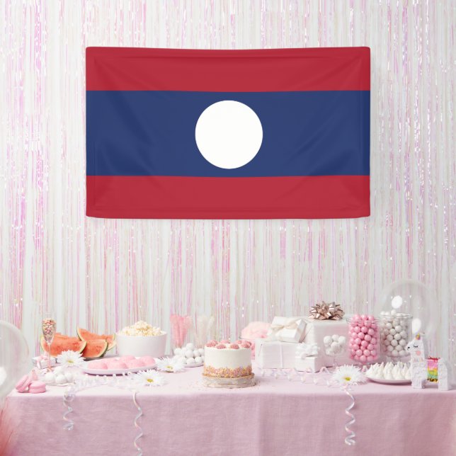 Laos flag banner (Party)