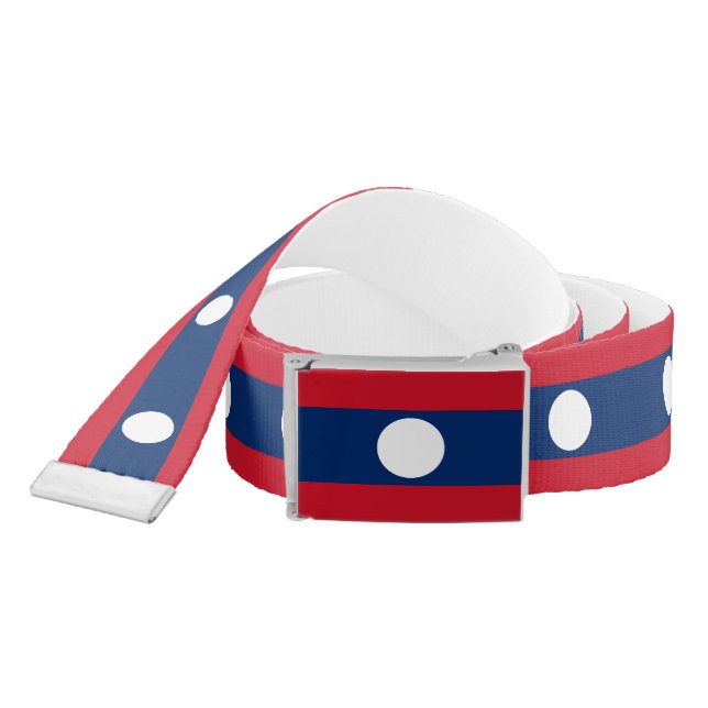 Laos Flag Belt (Snake)
