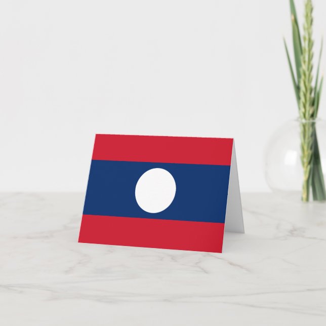 Laos Flag Card (Front)