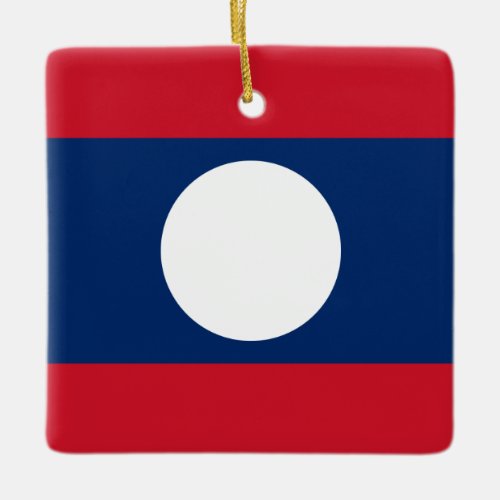 Laos Flag  Ceramic Ornament