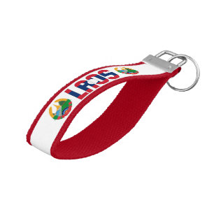 Laos Flag Charming Patriotic Wrist Keychain