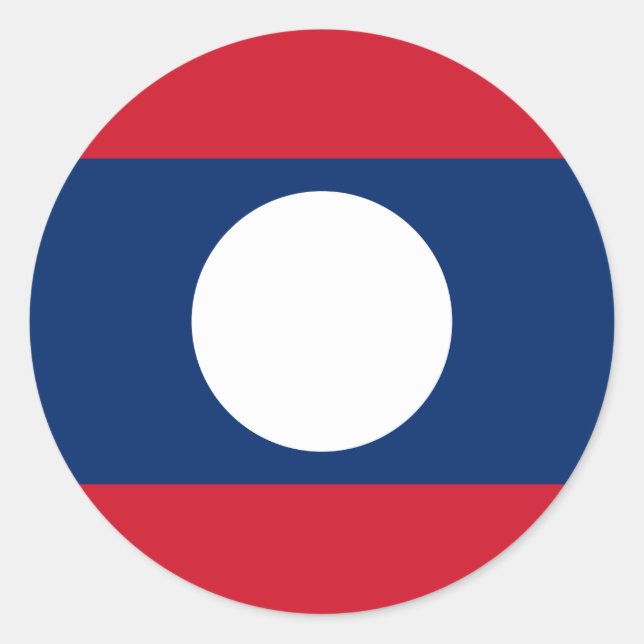 Laos Flag Classic Round Sticker (Front)