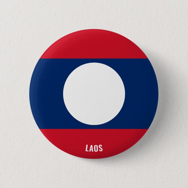 Laos Flag Cute Patriotic Button (Front)