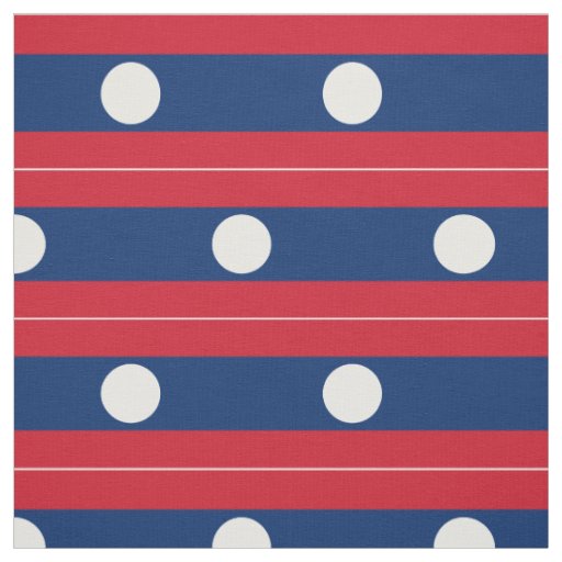 Laos Flag Fabric