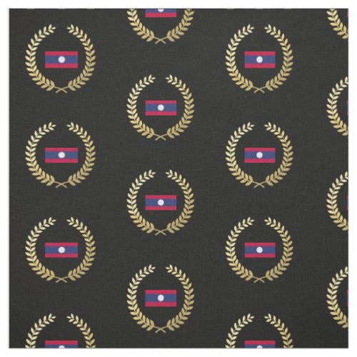 Laos Flag Fabric