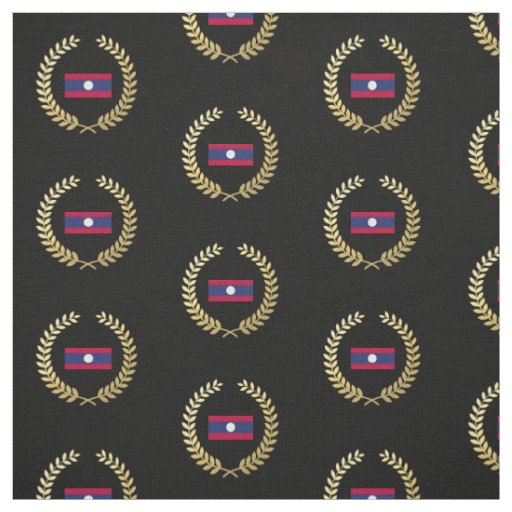 Laos Flag Fabric