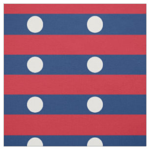 Laos Flag Fabric
