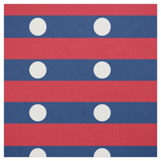 Laos Flag Fabric (Swatch)