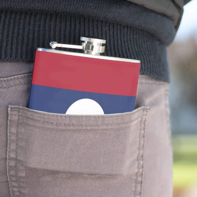Laos flag flask (In Situ)