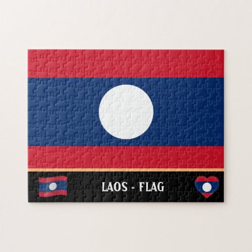 Laos Flag  Laos country  Laos Jigsaw Puzzle