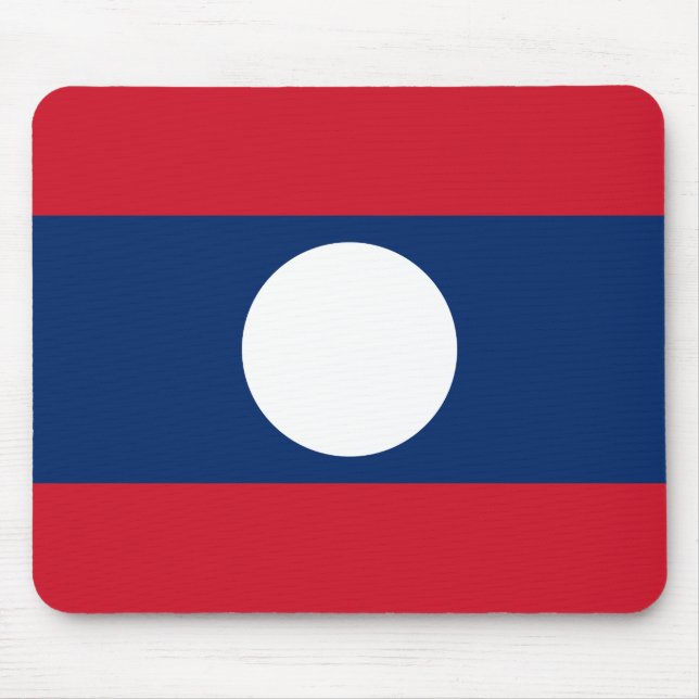 Laos Flag Mouse Pad (Front)