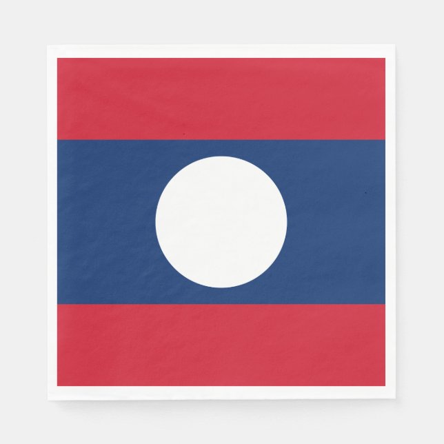 Laos Flag Napkins (Front)