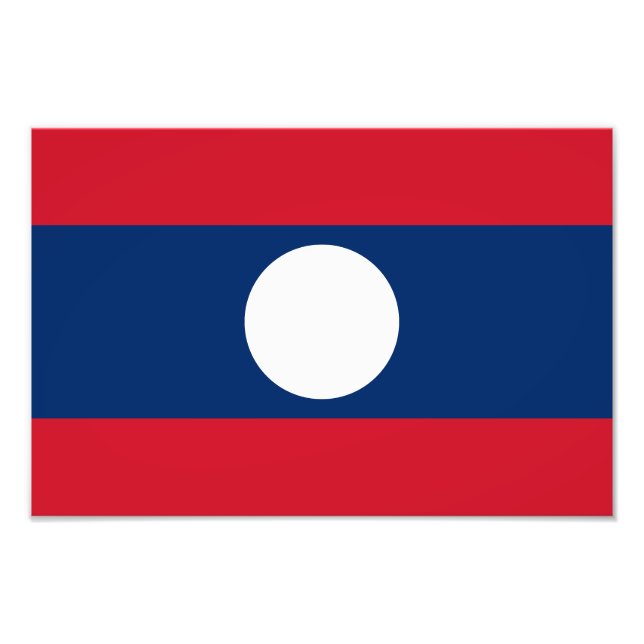 Laos Flag Photo Print (Front)