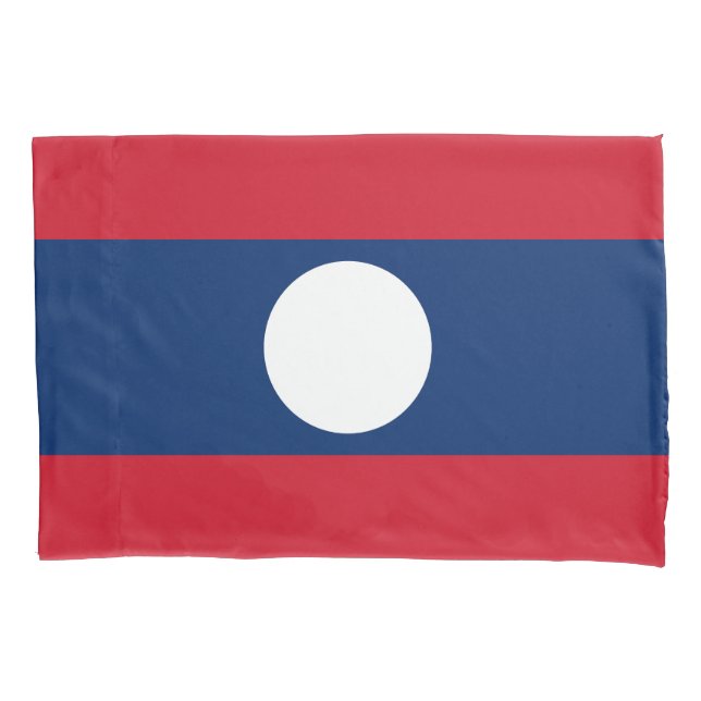 Laos Flag Pillow Case (Front)