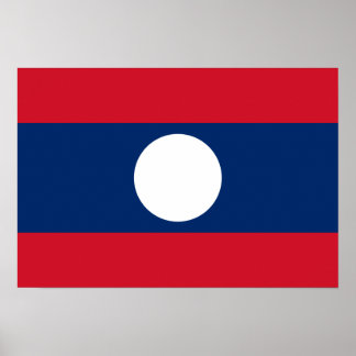 Laos Flag Poster