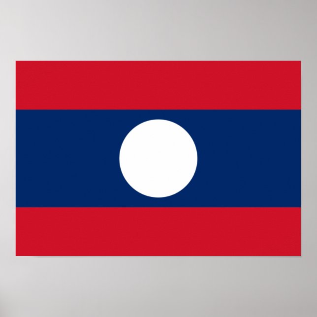 Laos Flag Poster (Front)
