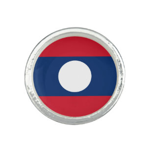 Laos Flag Ring