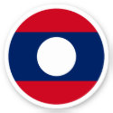 Laos Flag Round Sticker