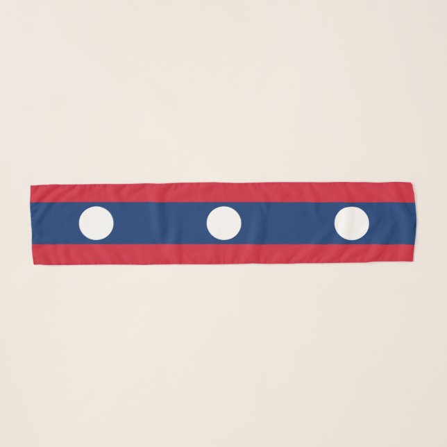 Laos Flag Scarf (Front (Horizontal))
