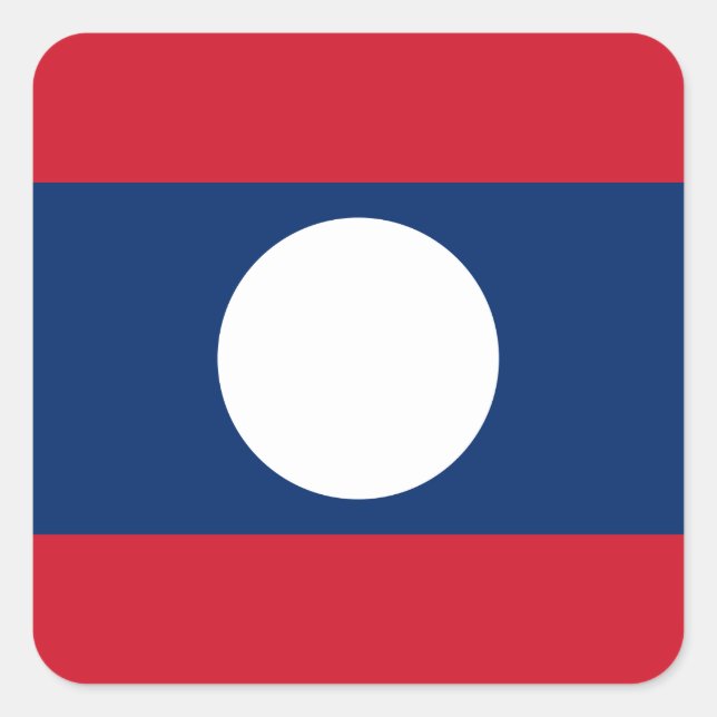 Laos Flag Square Sticker (Front)
