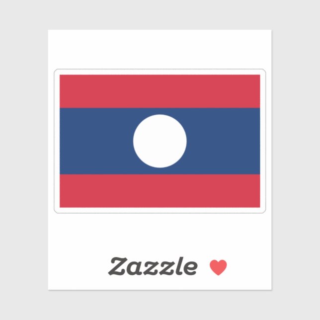 Laos Flag Sticker (Sheet)