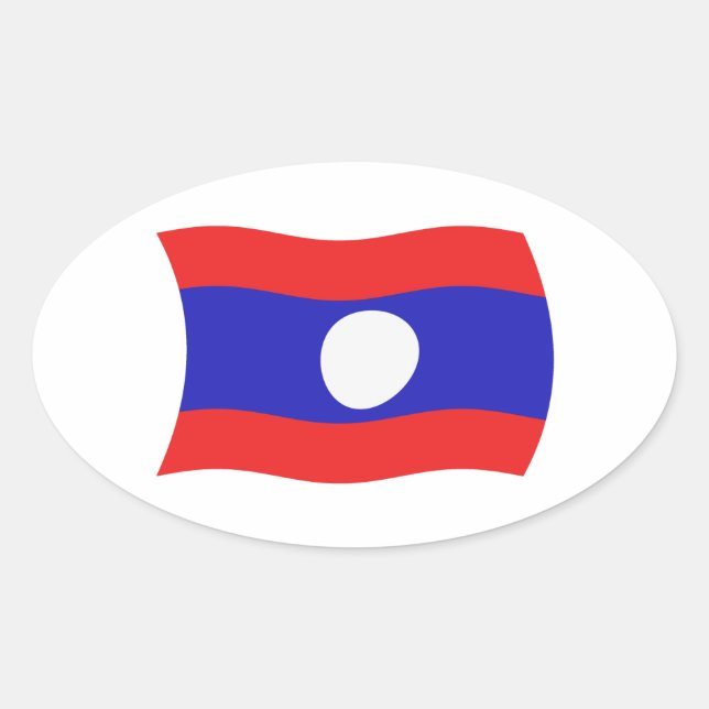Laos Flag Sticker (Front)