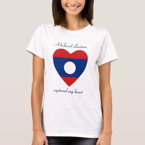 Laos Flag Sweetheart T_Shirt