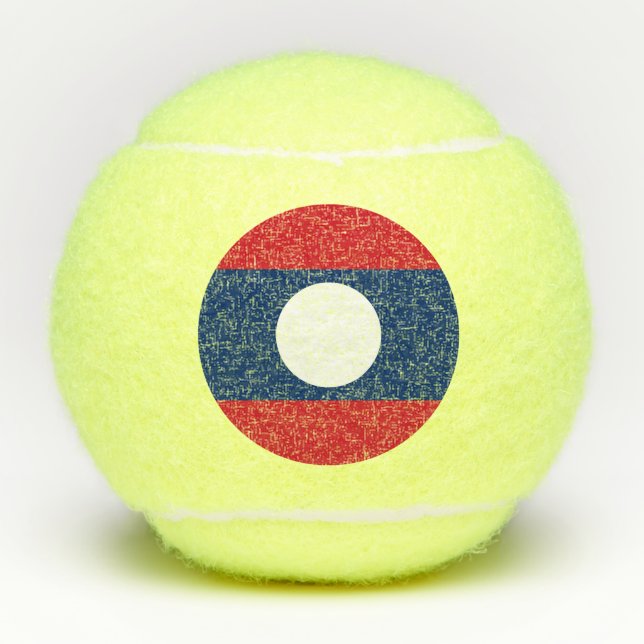 Laos Flag Tennis Balls (Front)