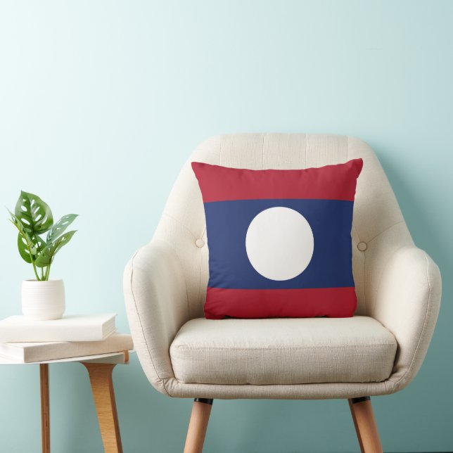 Laos flag throw pillow (Chair)