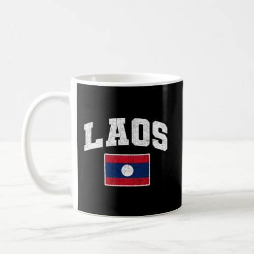 Laos Flag Throwback  Coffee Mug