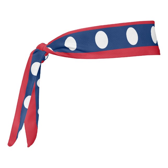 Laos Flag Tie Headband (Rotate 270)