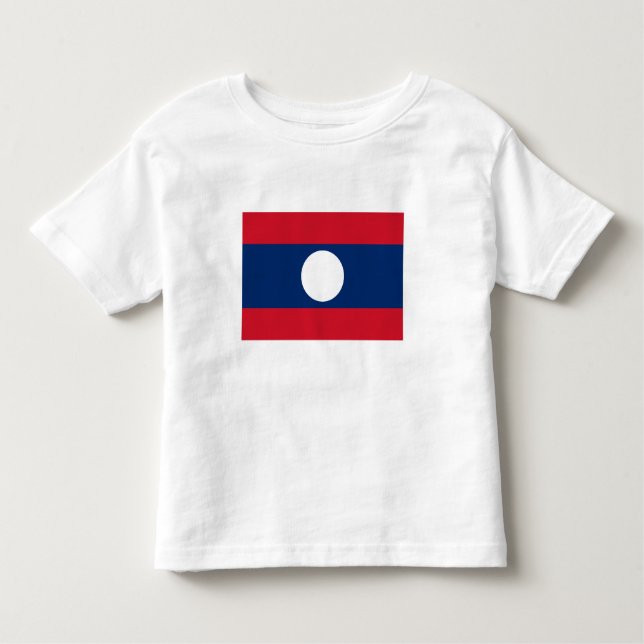 Laos Flag Toddler T-shirt (Front)