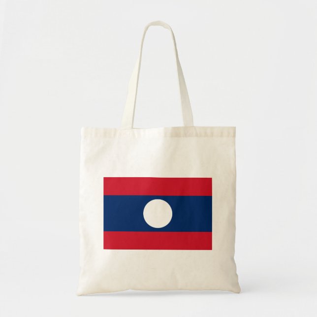 Laos Flag Tote Bag (Front)