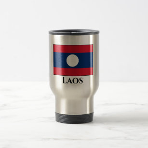 Laos Flag Travel Mug