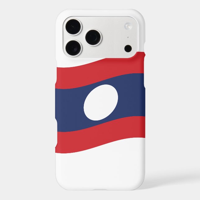 Laos Flag Wave Case-Mate iPhone Case (Back)