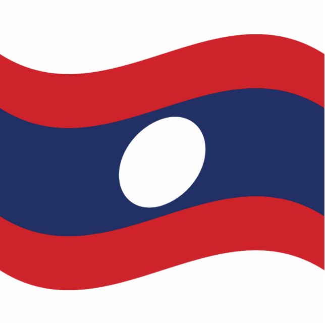 Laos Flag Wave Cutout (Front)