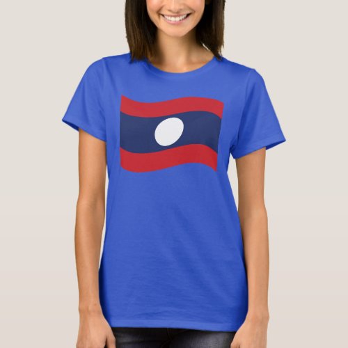 Laos Flag Wave T_Shirt