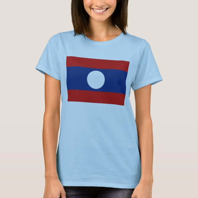 Laos Flag x Map T-Shirt (Front)