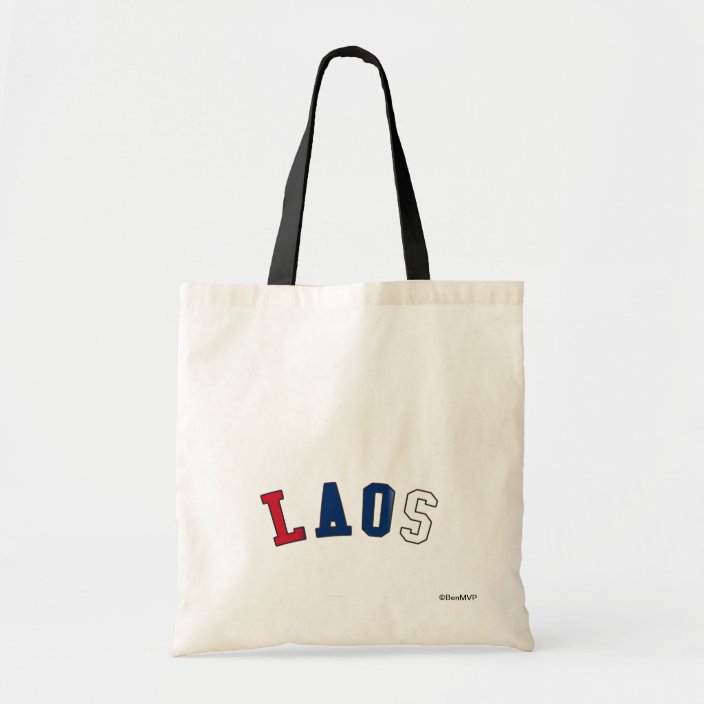 Laos in National Flag Colors Canvas Bag