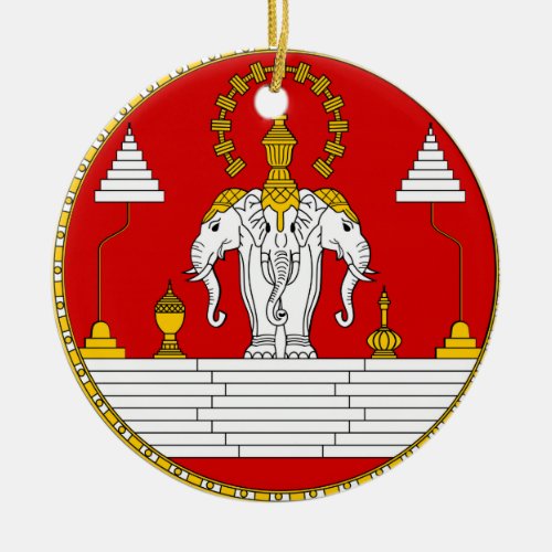 Laos Kingdom Christmas Ornament
