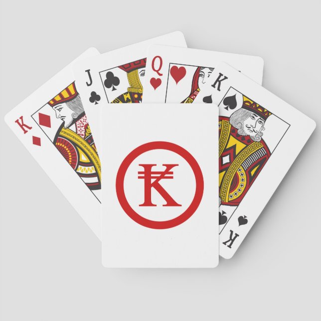 Laos Kip Lao / Laotian Money Sign Poker Cards (Back)